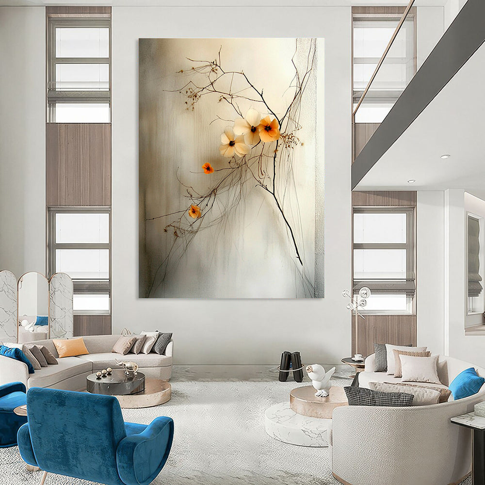 Delicate Dried Flower Arrangement for Minimalist Spa & Rustic Home Decor STSC856