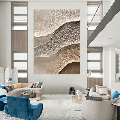 Neutral Textured Waves for Modern Office Reception & Luxury Hotel Lobby STSC945