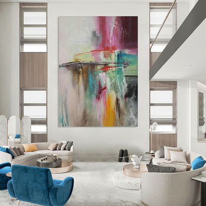 Colorful Abstract Art for Bohemian - Style Living Room Sofasides DLZ0056