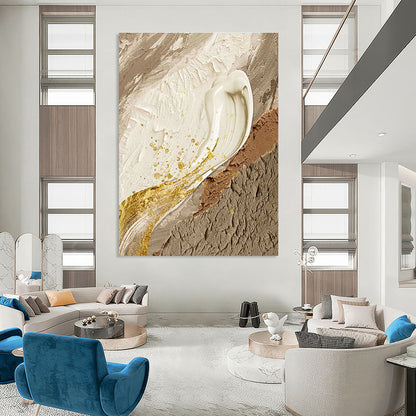 Gold - Accented Abstract Art for Luxury Penthouse & Glamorous Event Space DLZ2187
