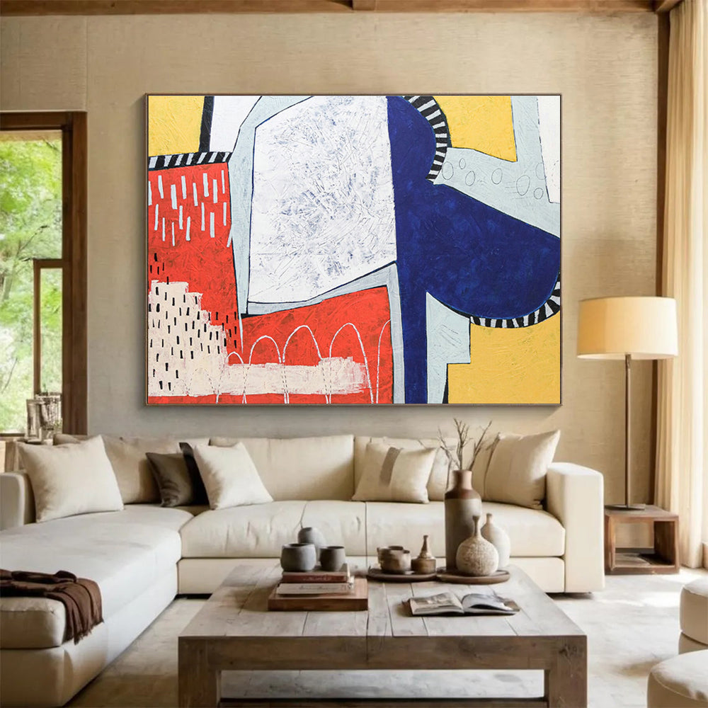 Color - Clash Geometric Abstract Art for Trendy Retail Store DLZ2928