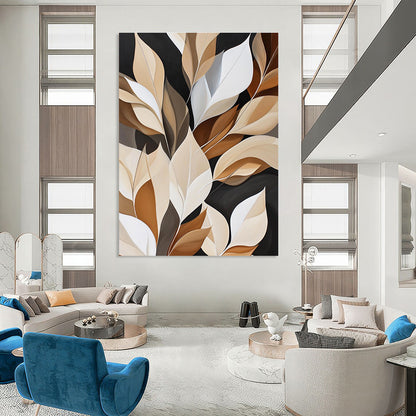 Beige and Brown Leaves for Modern - Minimalist Living Room & Sophisticated Office STSC367