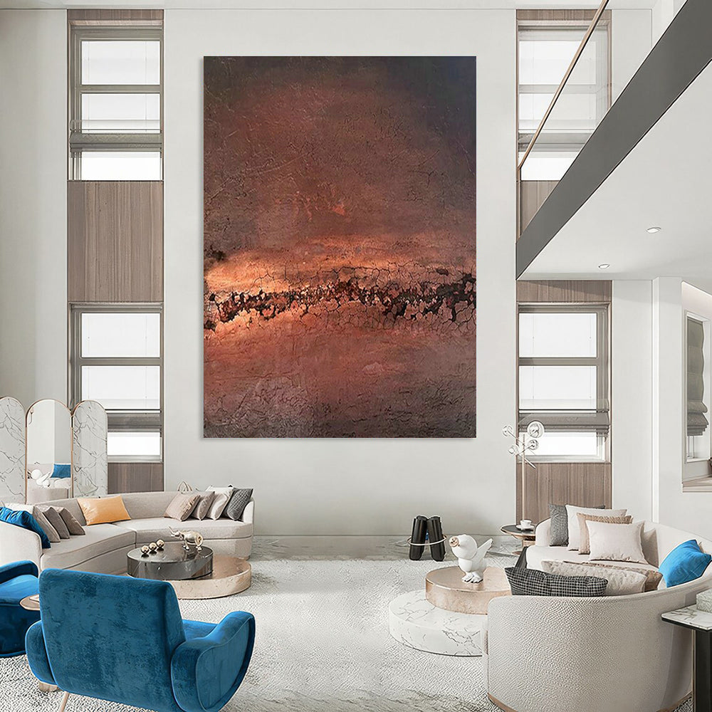 Brown - Texture Art for Rustic Steakhouse Dining Walls DLZ0190
