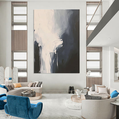 Gray Abstract Brushstrokes for Calm Home Office & Minimalist Bedroom STSC236