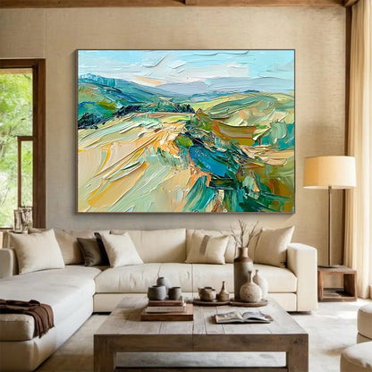 Colorful Landscape Art for Countryside Villa & Art - loving Airbnb SC127