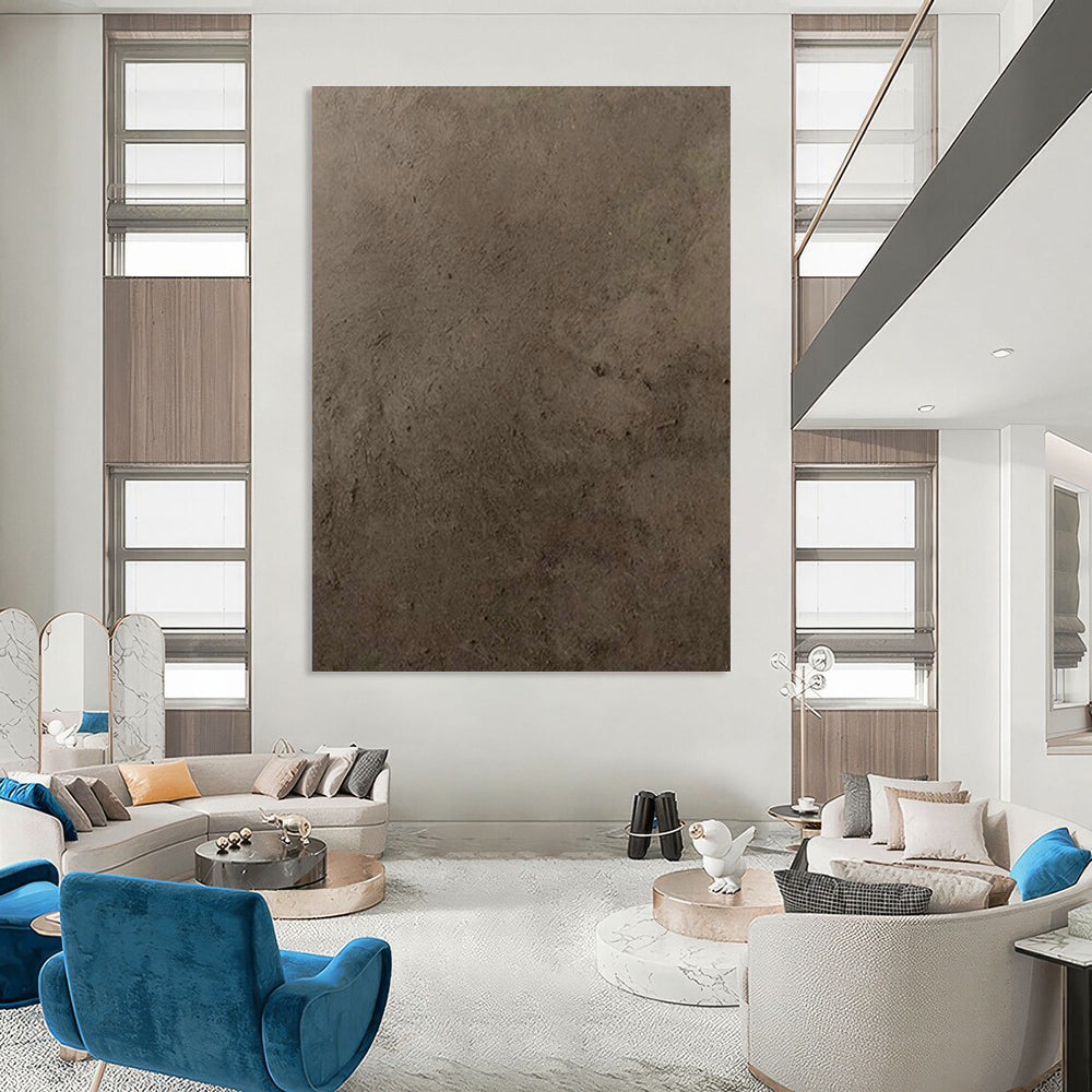 Dark Brown Solid Abstract Art for Rustic Home & Art Gallery DLZ1123