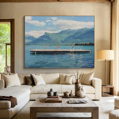 Lakeside Figure Realistic Art for Nature - Loving Dining Rooms DLZ2477