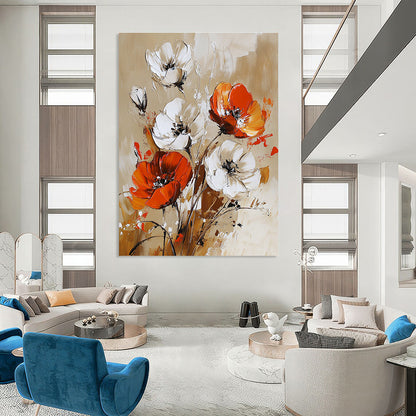 Abstract Floral in Browns for Vintage - Inspired Living Room & Art - Centric Café STSC1127