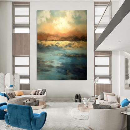 Seaside - Inspired Abstract Art for Coastal Home & Nautical Art Museum DLZ1925
