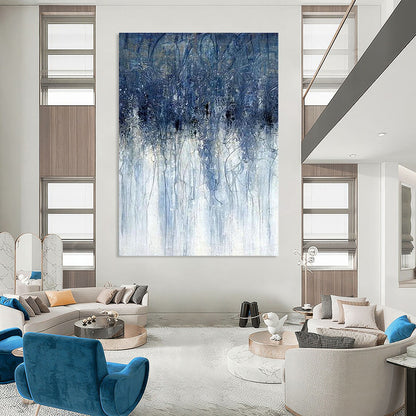 Blue Dripping Texture Art for Modern Art Bar & Coastal - Inspired Home DLZ2237