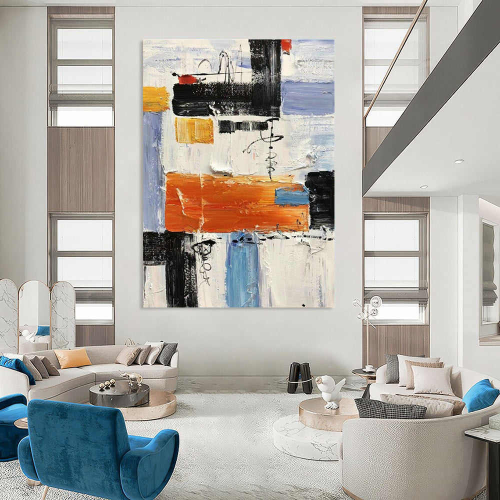 Colorful Abstract Composition Art for Creative Studio & Community Center DLZ0625