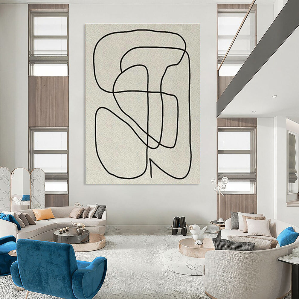 Continuous Line Art for Modern Home Nursery & Creative Writing Studio DLZ1527