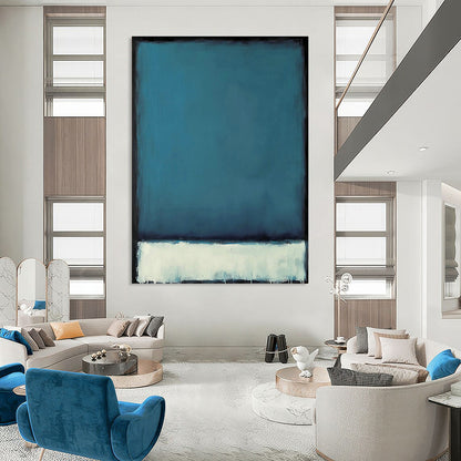 Blue - White Gradient Abstract Art for Bedroom & Meditation Room DLZ0459
