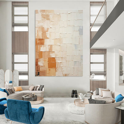 Warm - Brown Textured Abstract Art for Rustic Dining Room & Artisanal Bakery DLZ1338
