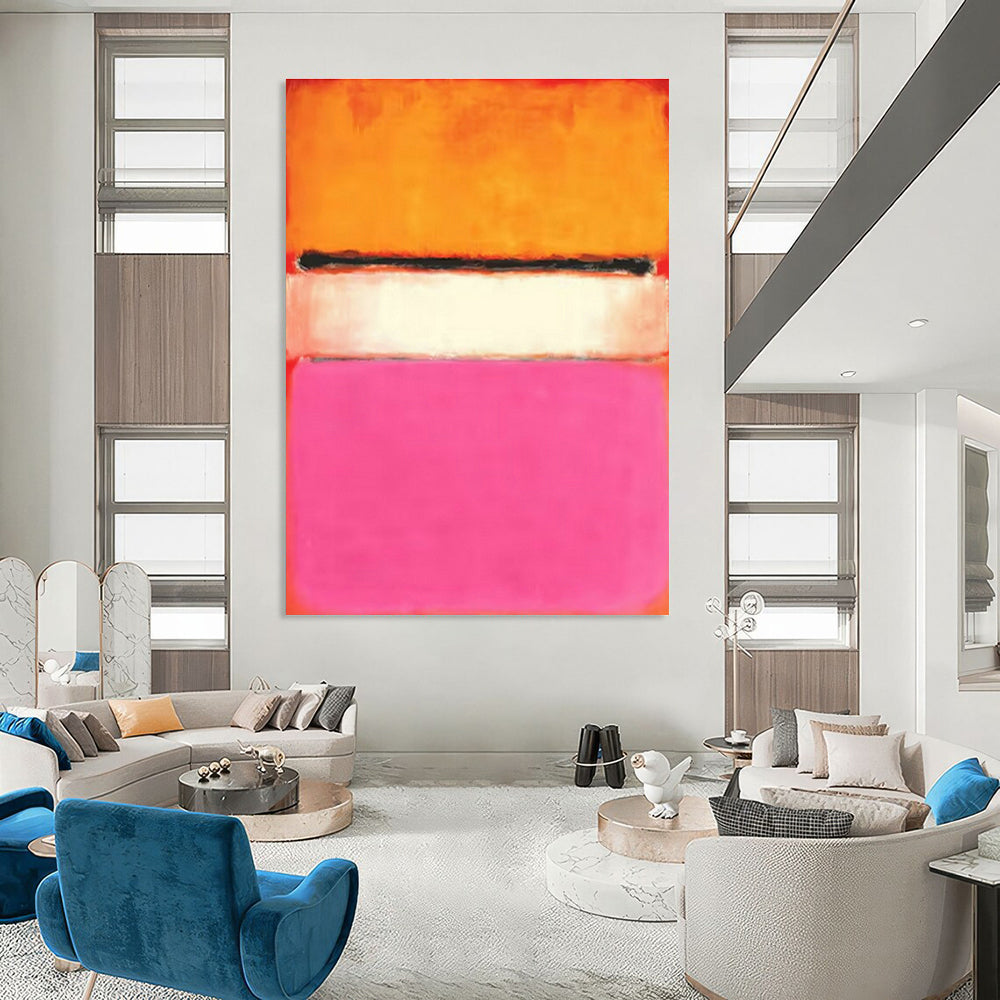 Pink - Orange - White Art for Romantic Restaurant & Fashion Boutique DLZ2093