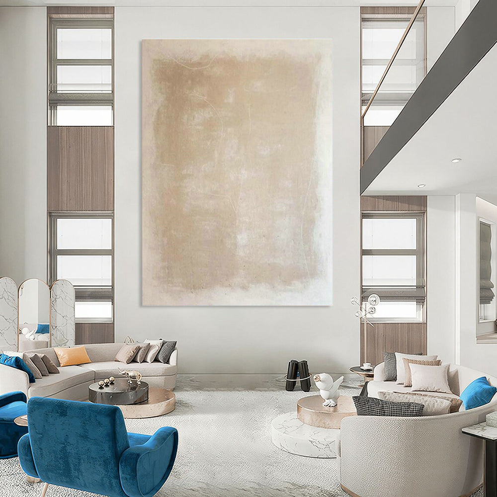 Beige Texture Art for Minimalist Home Hallway Accents DLZ0220
