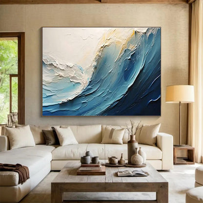 3D Wave Oil Painting Art for Nautical - Themed Bar DLZ2911