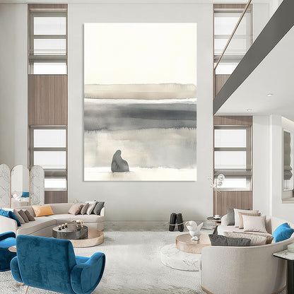 Solitary Figure Landscape Contemplative Art for Philosophical Library & Introspective Home Office STSC1465