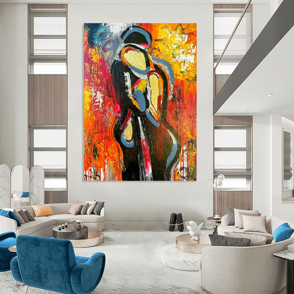 Abstract Embrace Art for Romantic Bedroom & Bohemian Gallery DLZ2111