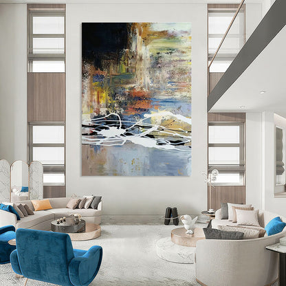 Colorful Splash Abstract Art for Living Room & Creative Space DLZ0528