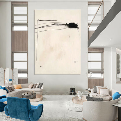 Ink - Style Abstract Art for Minimalist Asian Fusion Restaurant & Traditional Art Center DLZ1927