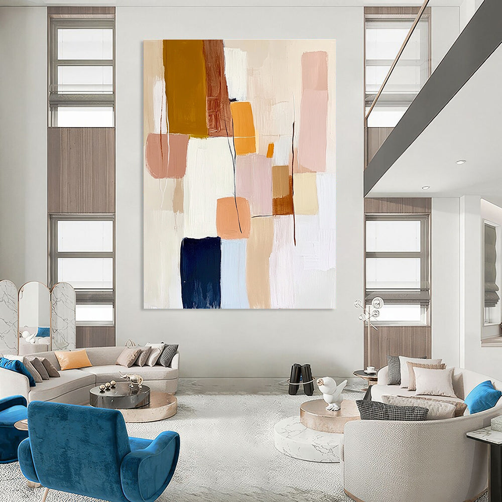 Pastel Color Block Abstract for Feminine - Inspired Boutique & Cozy Café STSC755