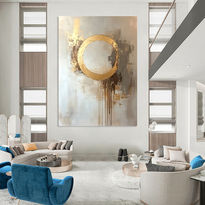 Gold Circle Abstract for Modern Living Room & Luxury Hotel Lobby STSC170