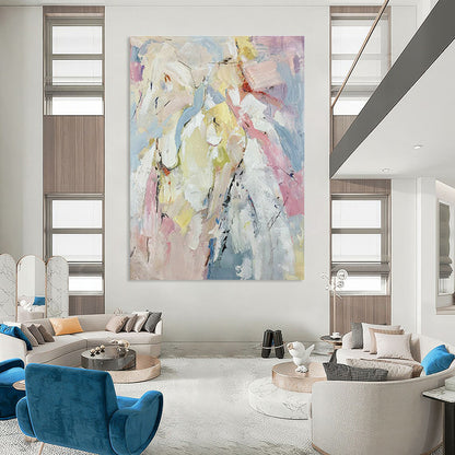 Pastel Color - Block Abstract Art for Living Room & Girls' Bedroom DLZ0554