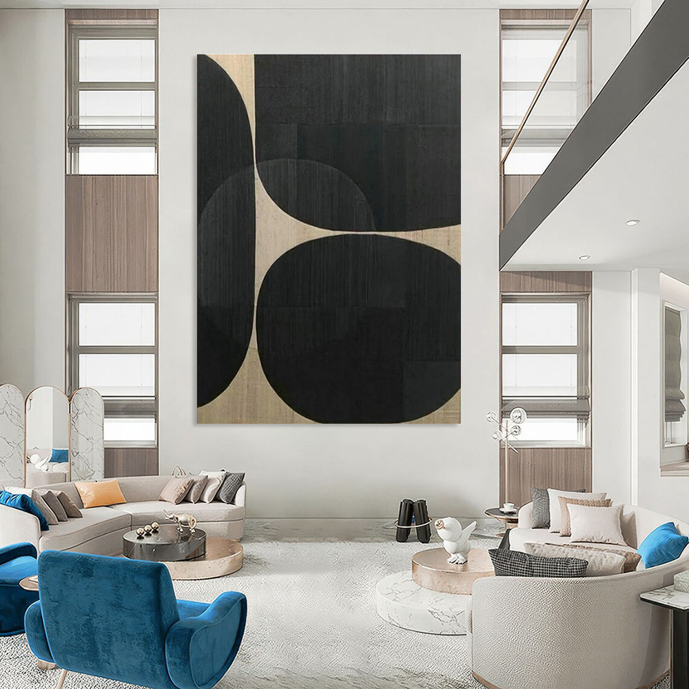 Bold Geometric Shapes Art for Industrial Loft & Modern Art Fair DLZ1436