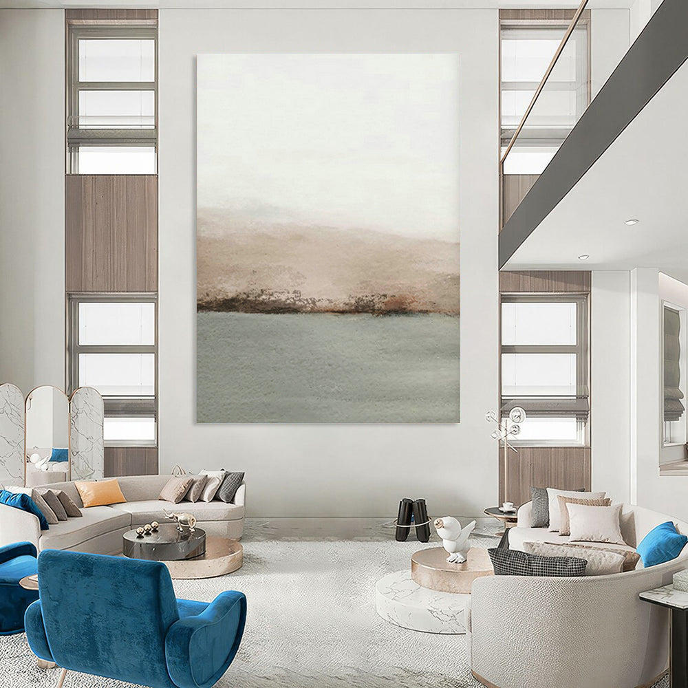 Minimalist Waterfront Art for Coastal - Inspired Café & Nature Lover’s Bedroom DLZ0725