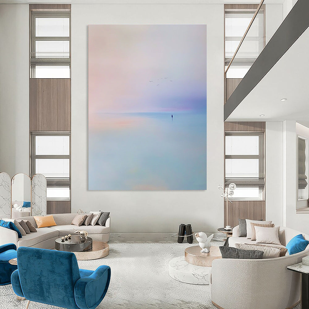 Serene Pastel Seascape for Meditation Room & Light - Filled Bedroom STSC346