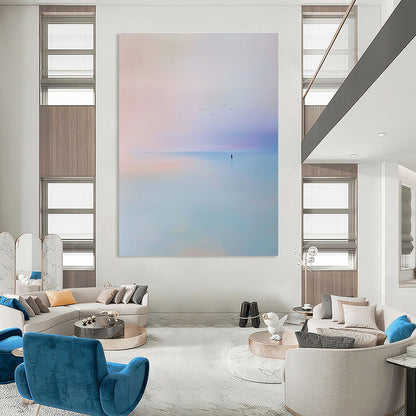 Serene Pastel Seascape for Meditation Room & Light - Filled Bedroom STSC346