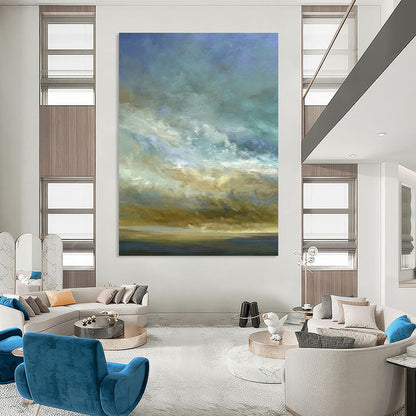Gradient Sky & Sea Art for Coastal Bedroom & Beachfront Café DLZ0960