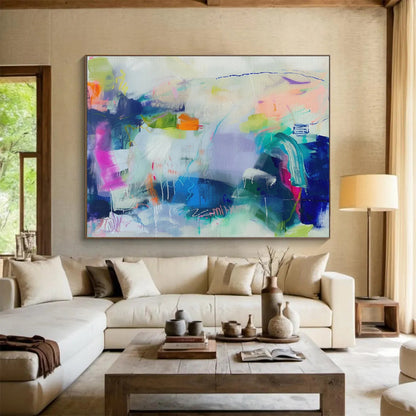Fantasy Color Abstract Composition Art for Bohemian Den DLZ2879
