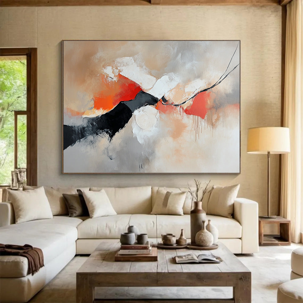 Earth - Toned Abstract Art for Rustic - Modern Home Office & Nature - Themed Restaurant SC265