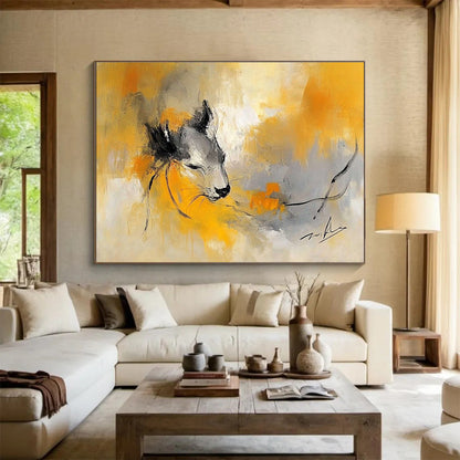 Abstract Animal Portrait Art for Nature - Inspired Nursery & Artistic Pet - Lover’s Home SC335