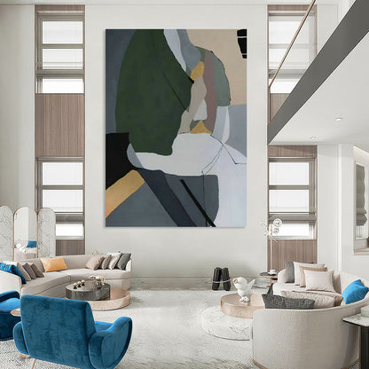 Geometric Color - Block Abstract Art for Living Room & Office DLZ0540