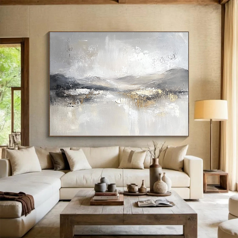 Gray Tonal Landscape Art for Industrial - Chic Café & Monochrome Art Gallery SC083