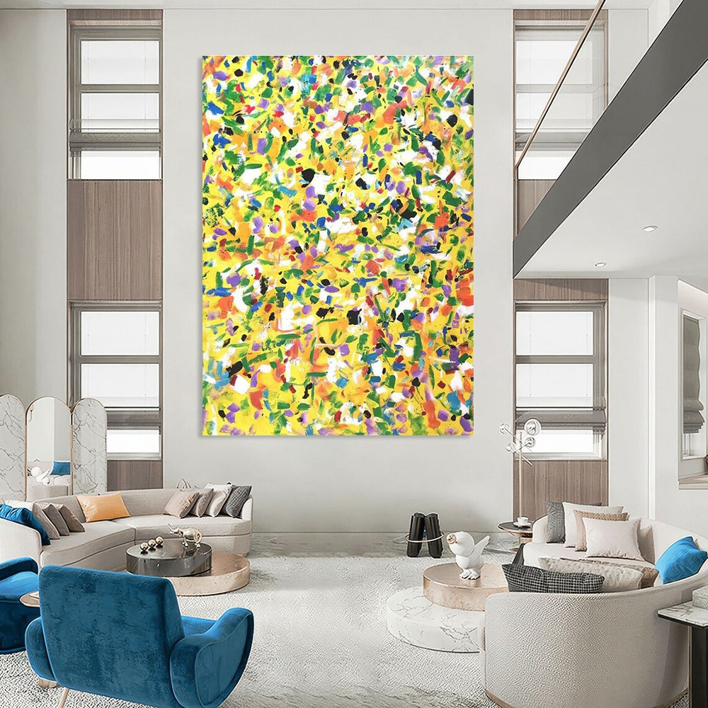 Large - Scale Abstract Colorful Splash Art for Living Room & Gallery DLZ2271