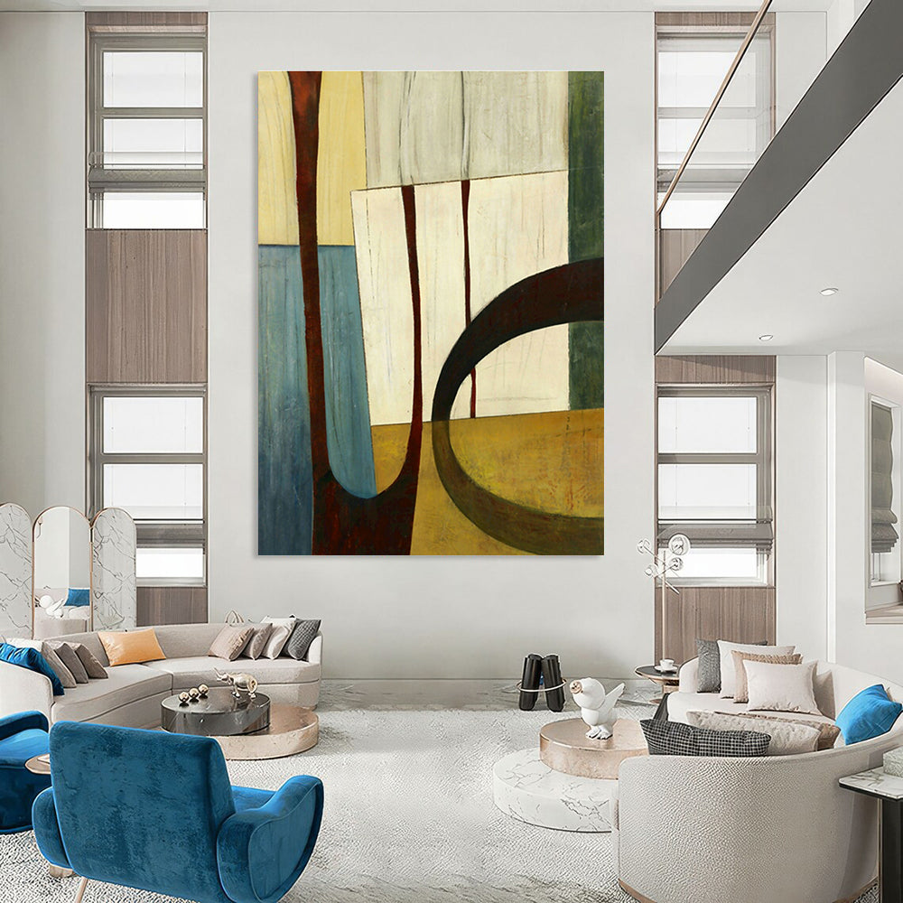 Geometric Color - Block Art for Modern Office Conference Room & Creative Studio Lounge DLZ0956