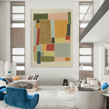 Colorful Block Abstract Art for Living Room & Playroom DLZ0513