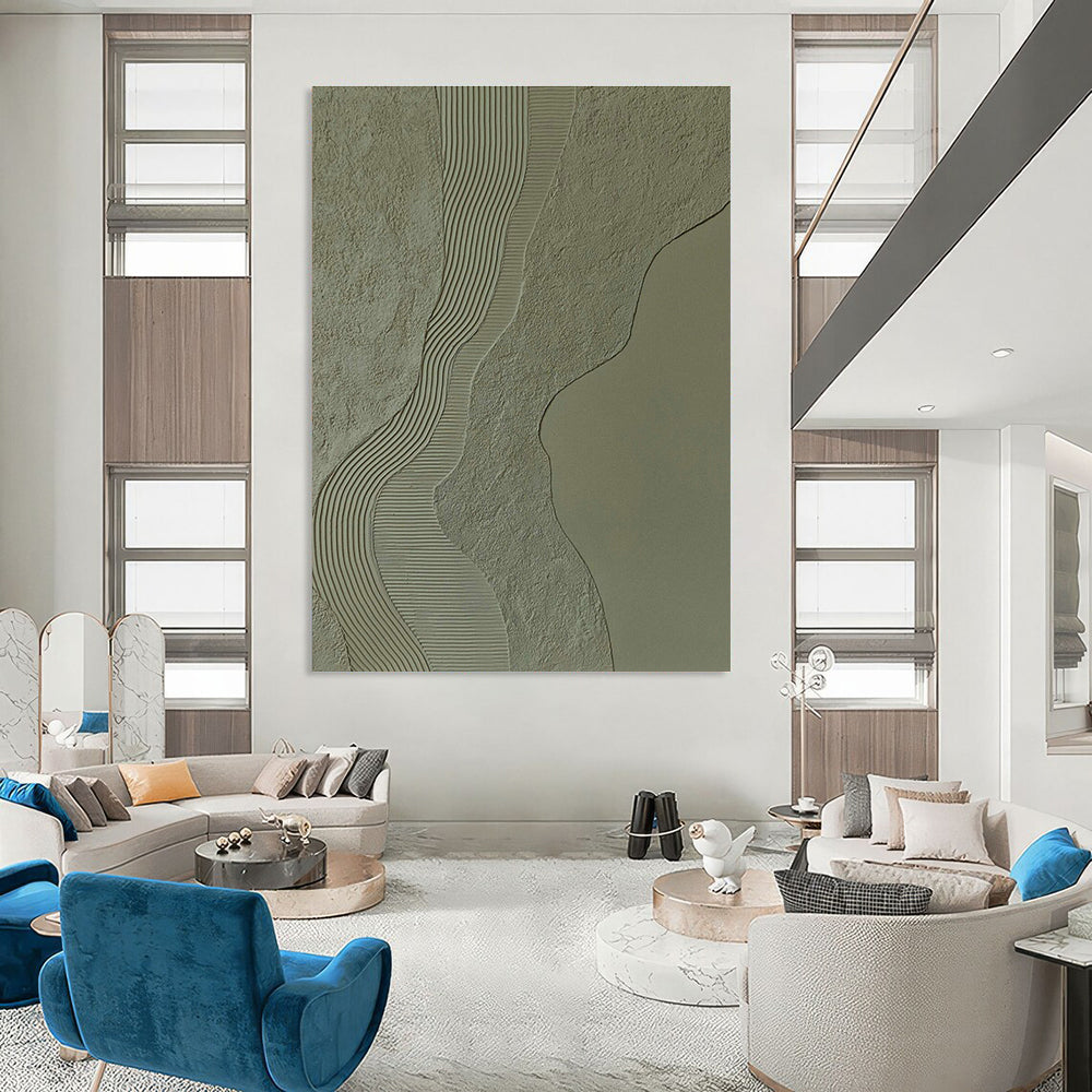 Textured Earth - Tone Abstract Art for Bedroom & Hallway DLZ0392