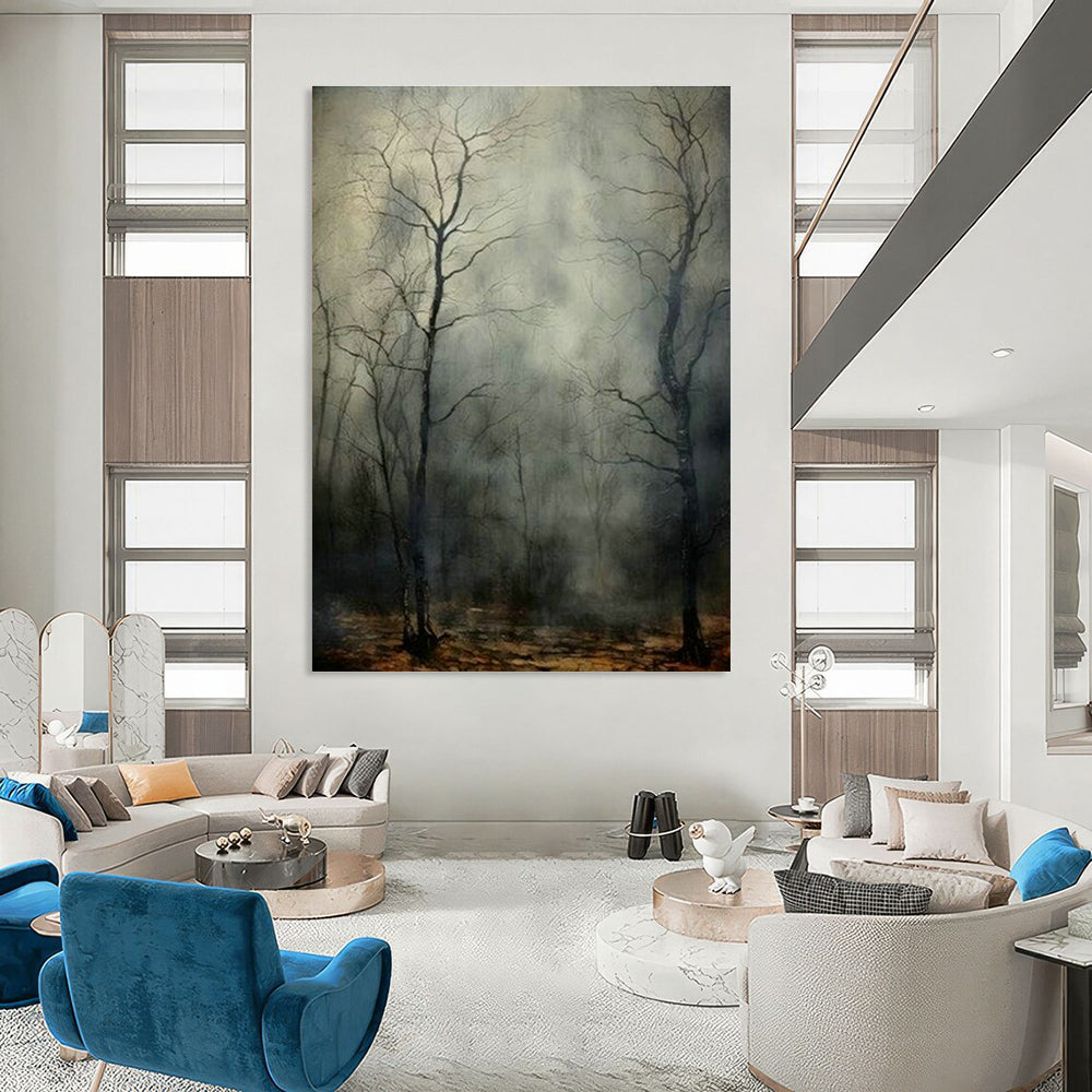 Misty Forest Painting for Bedroom & Study DLZ0382