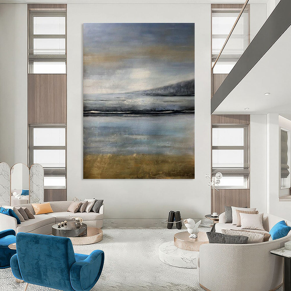 Sea and Sky Abstract Art for Beach House & Balcony DLZ2276