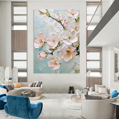 Textured Pink Blossoms for Girly Bathroom & Floral - Themed Tea Room STSC875
