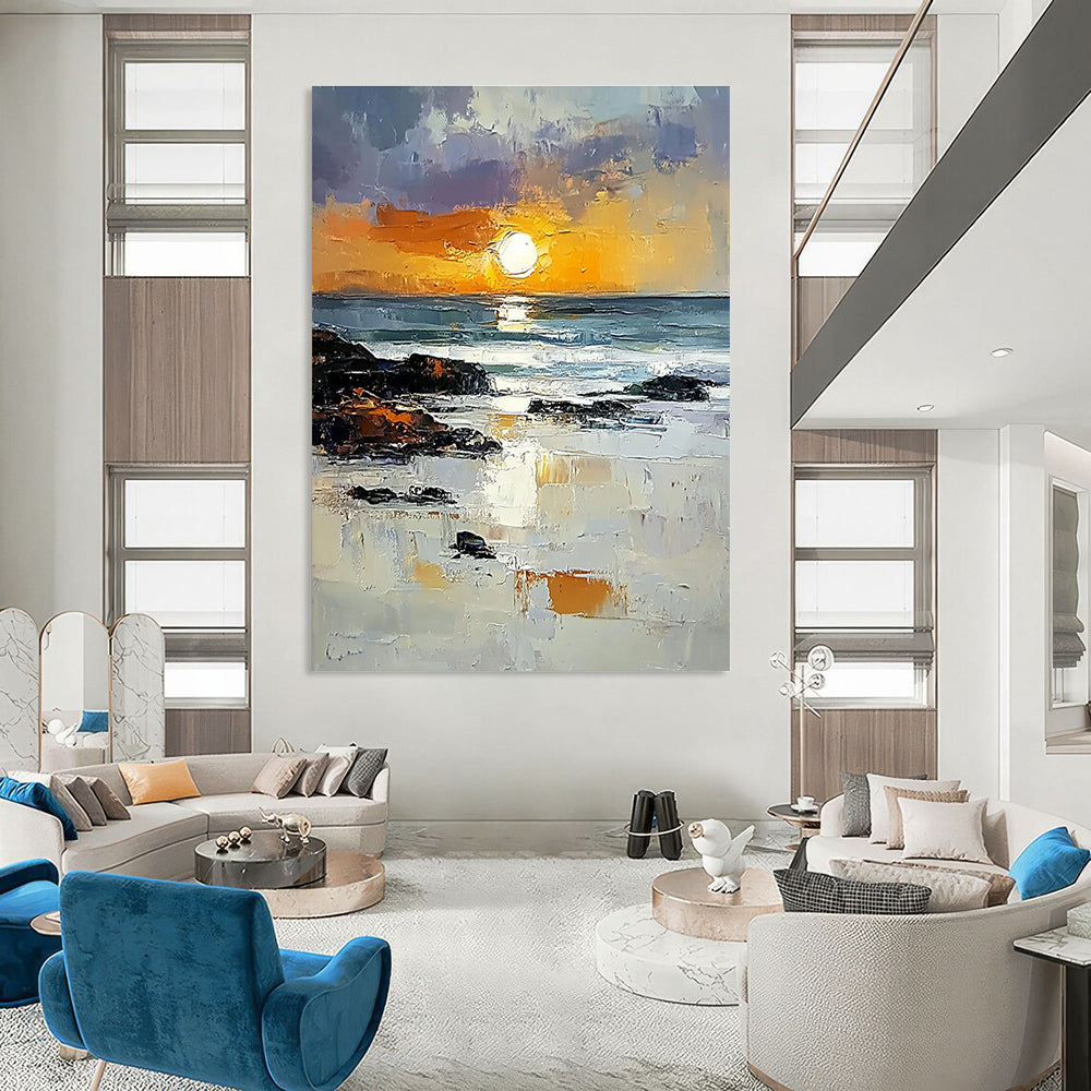 Sunset by the Sea for Romantic Hotel Room & Coastal Art Gallery STSC882