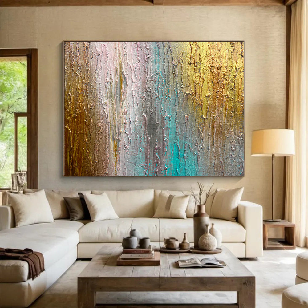 Colorful Textured Art for Creative Studio Collaboration Space Walls DLZ3300