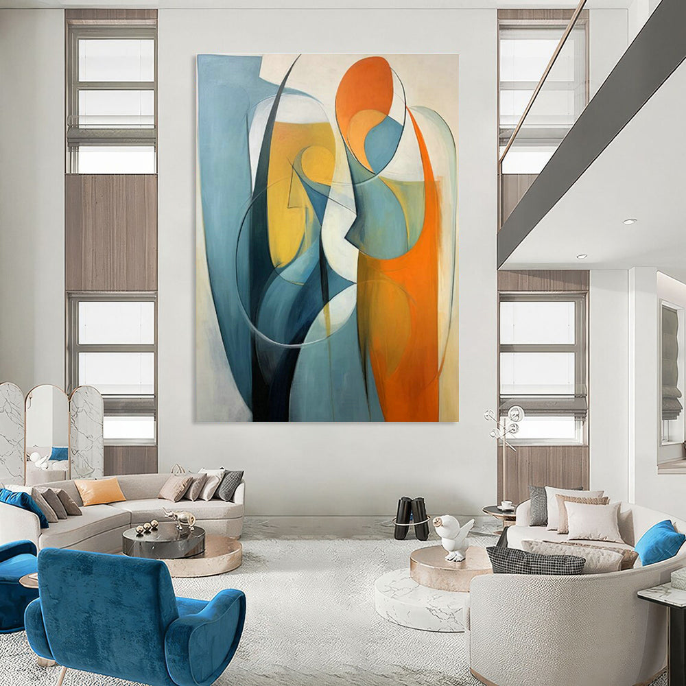 Abstract Figure Art for Modern Dance Studio Lounges DLZ0286