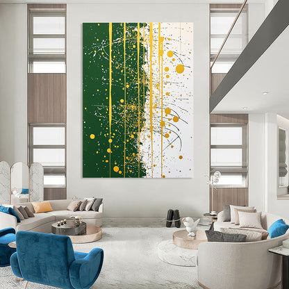 Green and Gold Splatter for Modern Art Gallery & Luxury Hotel Lobby STSC1172