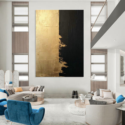 Black - Gold Divided Painting for Living Room & Dining Room DLZ0358